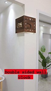 Double sided wall clock ⏰ Wall clock design Decorative wall clock #reelsfbシ #fbreelsfypシ゚ #facebookreel #woodworking #homedecor #walldecor #wallart #wallclock #wallclockdecor | Unique Decor Ideas
