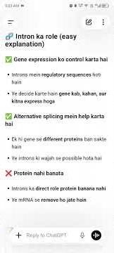 role of intron and exon in gene expression