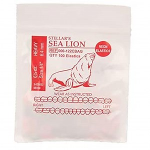 American Orthodontics Elastics Wildlife Eagle | Assorted Neon, Medium, 4.5 Oz, 1/4" Size, 75 Packs Per Box, 7,500 Total | Made in The USA | Neon Colors, Top Quality Latex Tubing