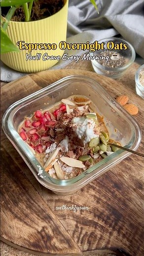 Healthy Breakfast ideas | Espresso Overnight Oats recipe | Weight loss recipes | Oats recipes