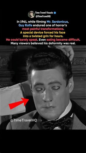 Guy Rolfe’s Painful Transformation for Mr. Sardonicus (1961) #shorts