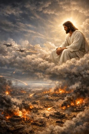 While nations rage below… the King still sits on His throne. Psalm 2:1–4 Why do the nations rage, And the people plot a vain thing? The kings of the earth set themselves, And the rulers take counsel together, Against the Lord and against His Anointed, saying, “Let us break Their bonds in pieces And cast away Their cords from us.” He who sits in the heavens shall laugh; The Lord shall hold them in derision. Like and Follow for More Bible Content! #jesuschrist #god #godisgood #jesusislord #jesussa