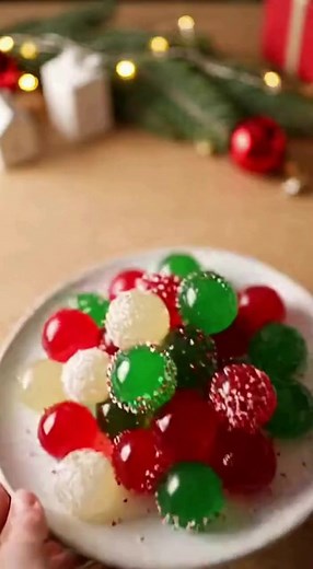 If these Christmas Jello Balls are out, diet is over tonight 😅 Bite size, colorful and way too easy to pop one after another Hit save and wait for the recipe | Elysium Recipe