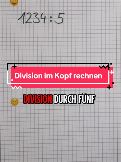 Antwort auf @teachintypo Division mit 5, 50, 500... Im Kopf rechnen. Mathe kann auch einfach sein. #schule #lernen #mathe #division #hack