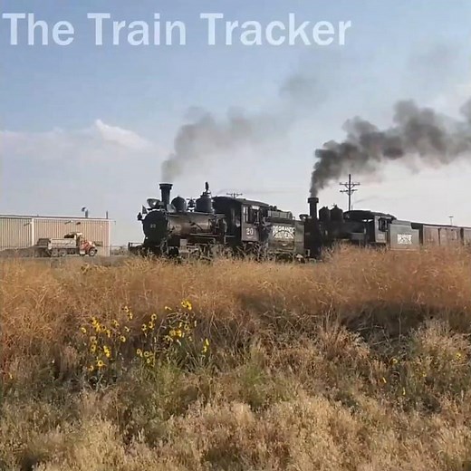 Chasing a Doubleheaded Steam Train - Rio Grande Southern 20 and 455!