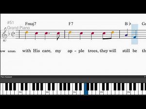 The Lord Is Good To Me (from Johnny Appleseed) by Kim Gannon - Easy piano tutorials with leads...