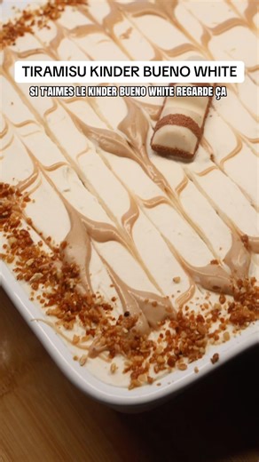 TIRAMISU KINDER BUENO WHITE 🔥 #tiramisu #kinderbueno #gaabeats #recettefacile