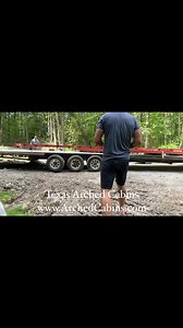 Texas Arched Cabins works with customers to unload two Arched Cabins with minimal mechanical help in the beautiful smoky mountains! #texasarchedcabins #BuildYourDream #texasarchedendeavors #AffordableHousing | Texas Arched Cabins