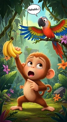 Monkey and Parrot Comedy Story#reels#shorts#viralvideo