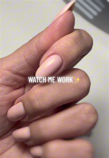 Watch me work✨ remove old set, debulk builder gel, cuticle work, removal of builder gel due to lifting & fresh builder gel - no refining needed😍☁️ #watchmework #nailtech #satisfyingvideos #buildergelremoval #biabnails