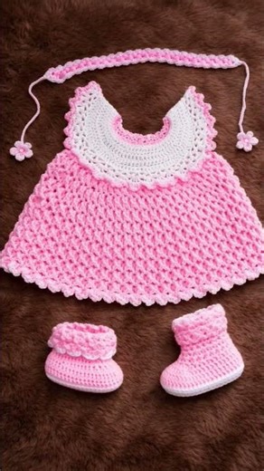 crochet frock pattern ♥️ design #crochet #knitting #baby #frock #cute #babygirl