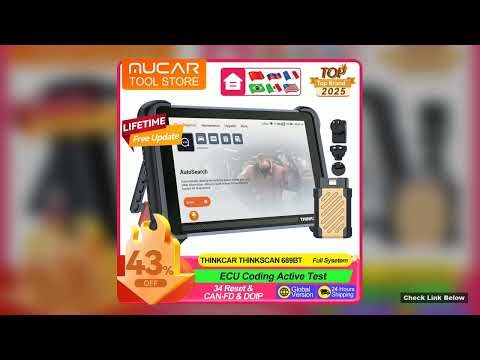 Thinkcar Thinkscan 689BT CANFD DOIP OBD2 Scanner All System Diagnostic Tools 34 Resets Lifetime Free