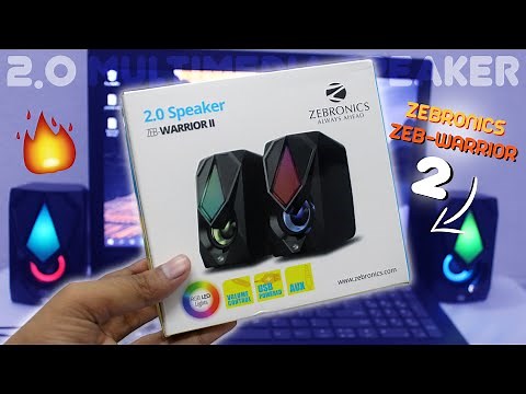 Zebronics Zeb-Warrior II ⚡⚡ 2.0 Multimedia Speaker, Unboxing, Review, Sound Test, Speaker For Laptop