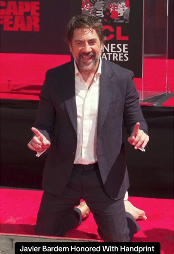 Javier Bardem handprint and footprint ceremony at TCL Chinese Theatre