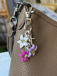 Handmade Consider the Lilies Keychain • Christian Purse Charm With Cross - Etsy