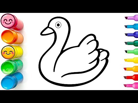 How to Draw a Cute Swan with Easy Steps | Fun Drawing Tutorial