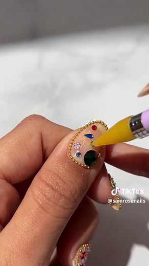 Stunning 3D Nail Art Tutorial with Rhinestones