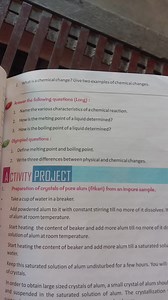 What is a chemical change? Give two examples of chemical change... | Filo