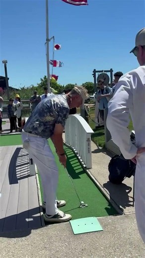 Will Ferrell, AKA "The Hawk," playing mini golf on Long Island. 😂 (📹: IG/ puffnputt)