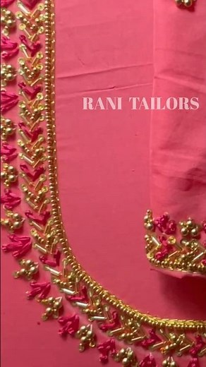 simple and elegant thread and bead work using normal needle same like aari