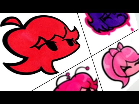 Drawing Health Icons [ FRIDAY NIGHT FUNKIN ] PART 7 Girlfriend