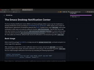 Emacs Desktop Notification Center