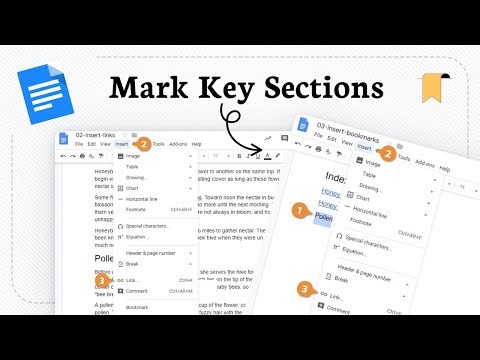 How to insert a bookmark in google docs (Quick Link)