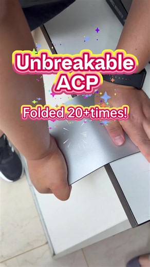 Unbroken Core Test! 💥 Fold it,bend it,it never breaks. Premium Aluminum Composite Panel-NEITABOND #aluminumcompositepanel #ACP #unbrokenbonds #alucobond #ACM