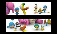 Mix of 4 videos from youtube : Pocoyo Season 2 (4 episodes played at the same time)