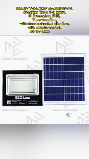 ECOLUM Solar LED Flood Light: 100W Performance & Features