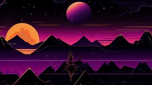 Neon Sunset Mountains Timelapse Motion Graphics Stock Footage Video (100% Royalty-free) 3414263707 | Shutterstock