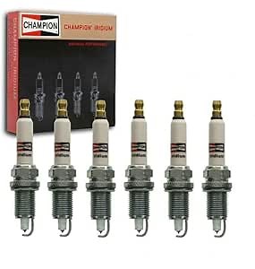 6 pc Champion Iridium Spark Plugs compatible with Dodge Grand Caravan 4.0L V6 2008-2010