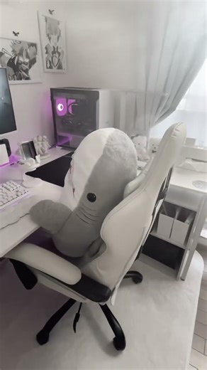 🦈❄︎.*#desksetup #ゲーミングpc #ゲーム環境 #gamingsetup #whitesetup