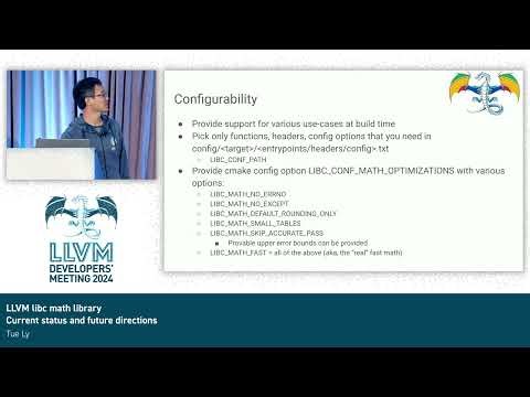 2024 LLVM Dev Mtg - LLVM libc math library - Current status and future directions