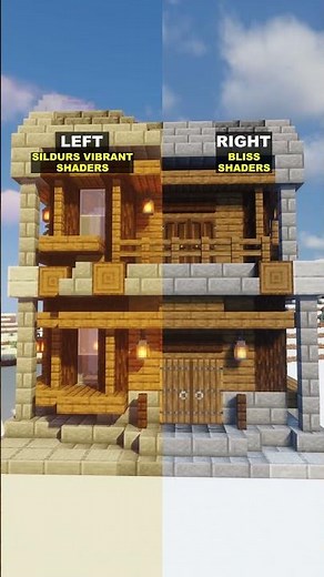 Minecraft Shaders: Sildur's Vibrant or Bliss? 🏠 #shorts