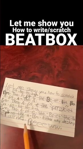 How To ✍️ write & scratch 🗣️ BEATBOX Technique! -Verbal Ase #shorts