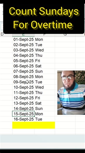 60 reactions · 14 shares | in this video you will learn how to count Sundays in MS Excelki Class #trendingreel #excelindia #msexcel #DataEntry #inshot #learnexcel #Excel #exceltips | S. Gohar Rehman Tajak | Facebook
