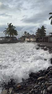 Fuerte oleaje en playa El Paraíso, municipio de Armería #Colima por el huracán Priscilla. | Bertha Reynoso