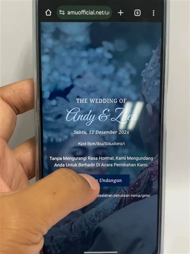 Undangan Digital Website Pernikahan - Full Animasi, Fitur Canggih, Desain Premium Pernikahan adalah momen spesial yang hanya terjadi sekali dalam seumur hidup. Dengan Undangan Digital Website Pernikahan, Anda dapat dengan mudah berbagi dan mengabadikan momen terbaik Anda. Undangan ini hadir dengan desain premium dan fitur canggih yang selalu diperbarui, memastikan setiap detail acara Anda disampaikan dengan sempurna. Fitur Utama: - Full Animasi: Undangan penuh dengan animasi menarik yang akan me