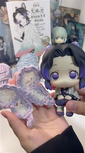 編み物チャレンジ🧶パート2👏しのぶさんの髪飾り🦋#鬼滅の刃 #編み物