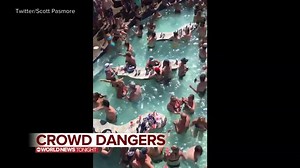 CROWD DANGERS: Trevor Ault reports as new images from around the country show large crowds gathering — many not wearing masks or social distancing — with at least eight states reporting an increase of cases and the White House now restricting travel from Brazil. https://abcn.ws/2Xo2ADP | ABC World News Tonight with David Muir