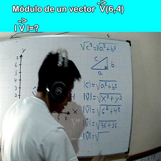 2.6K views · 74 reactions | Determinar el módulo de un vector V(6,4) #vectores #matemáticas | Matfisic: Matemáticas y Física | Facebook