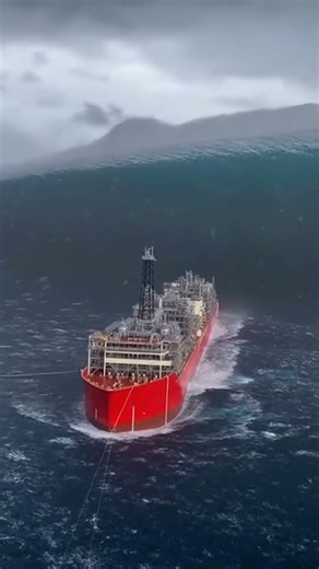 Massive Wave Hits FLNG Platform