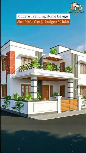 Small House Design 2026 | 29x34 Low Budget Modern Home | ₹50 Lakh | Indian Home 3D #home
