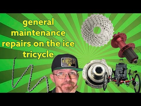 Genuine maintenance repairs on the ice tricycle