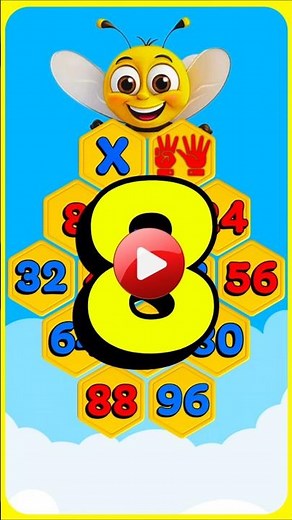 Math Bee 🐝 Step Counting by 8s | Fun Counting Song for Kids