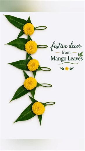 Easy Mango Leaf DIY for Diwali & Navratri Decor/Toran Making #shorts #viral #diy #craft #diwali