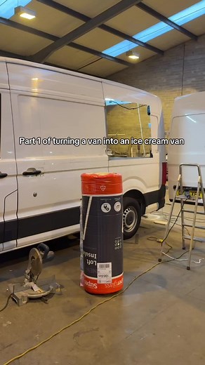 Part 1 of turning a van into an ice cream van #icecreamvan #vanconversion #icecream #foru#part1 Follow for part 2 ✌️