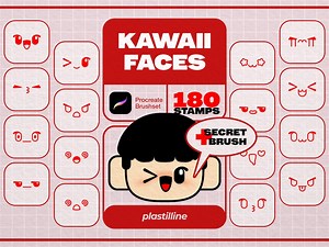 Kawaii Face Expressions Procreate Brushes: 180 Stamps. Great for Chibi Anime Face Builder for Coloring, Journals, Digital Art - Etsy Canada