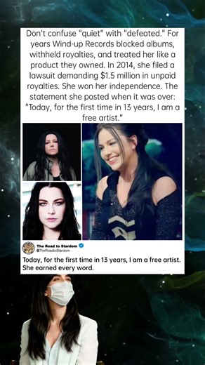 They owned her music for 13 years. She sued them to get it back. She won. #Evanescence #amylee